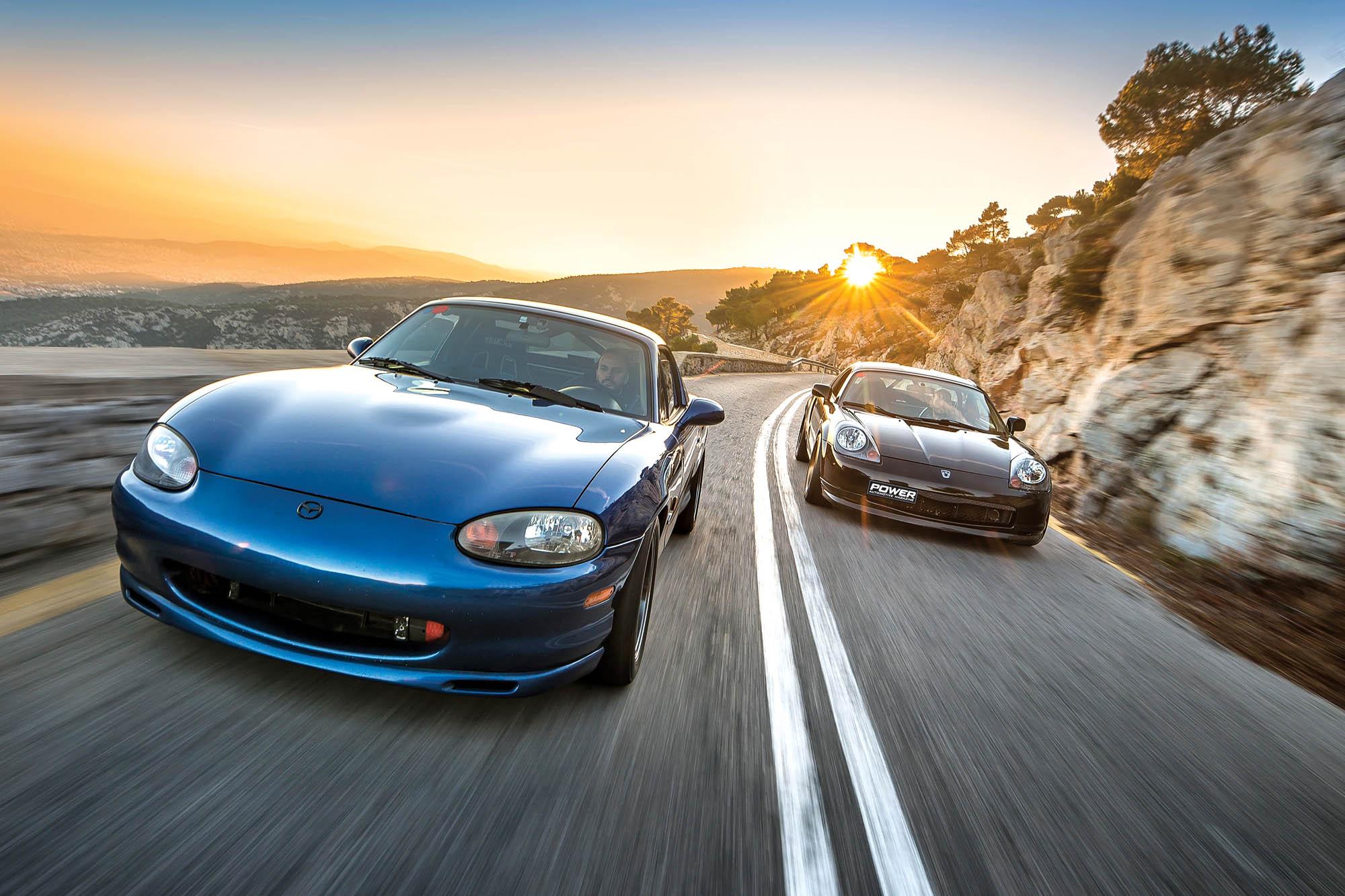 Power Tests  Mazda MX-5 NB 201Ps & Toyota MR2 W30 K20 246Ps